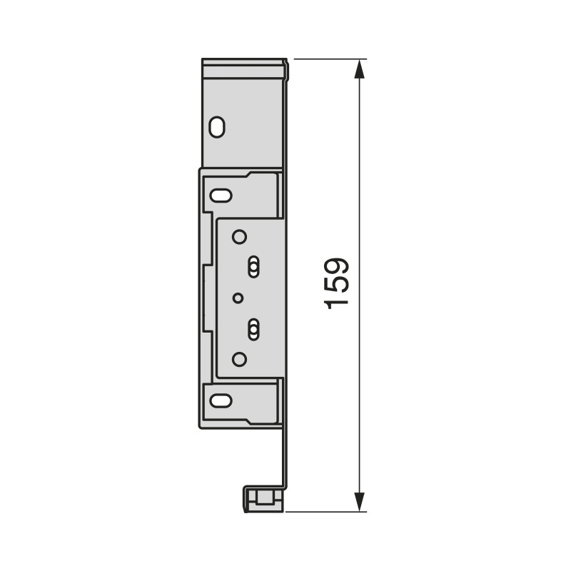 Cassetto esterno Simplex 25 kg, altezza 159 mm, profondità 490 mm, Acciaio, Verniciato bianco