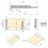 Cassetto esterno Simplex 25 kg, altezza 159 mm, profondità 490 mm, Acciaio, Verniciato bianco