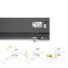 Cassetto esterno Protone 30kg, guide di estrazione totale con una chiusura soft, altezza 93mm, profondità 300mm, Acciaio