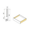 Cassetto esterno Protone 30kg, guide di estrazione totale con una chiusura soft, altezza 93mm, profondità 300mm, Acciaio