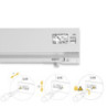 Cassetto esterno Protone 30kg, guide di estrazione totale con una chiusura soft, altezza 93mm, profondità 450mm, Acciaio