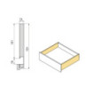 Cassetto esterno Protone 30kg, guide di estrazione totale con una chiusura soft, altezza 131mm, profondità 300mm, Acciaio