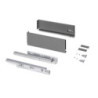 Cassetto esterno Protone 30kg, guide di estrazione totale con una chiusura soft, altezza 131mm, profondità 450mm, Acciaio