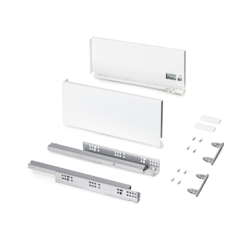 Cassetto esterno Protone 30kg, guide di estrazione totale con una chiusura soft, altezza 178mm, profondità 400mm, Acciaio
