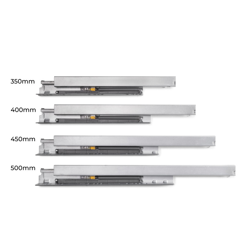Cassetto esterno Protone 30kg, guide di estrazione totale con una chiusura soft, altezza 178mm, profondità 400mm, Acciaio