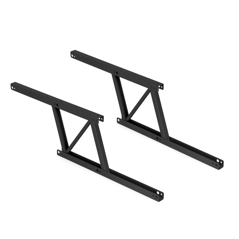 Set di meccanismi di sollevamento per tavolini, permette di alzare il tavolo di 192mm, Acciaio, Verniciato nero