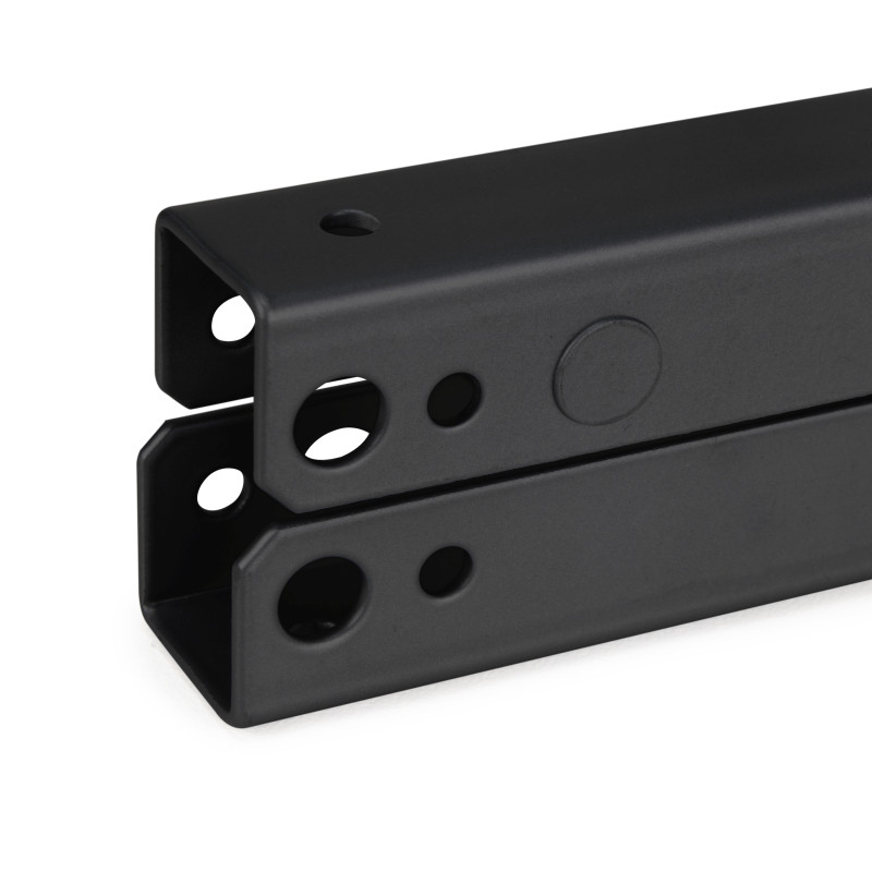 Set di meccanismi di sollevamento per tavolini, permette di alzare il tavolo di 192mm, Acciaio, Verniciato nero