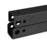 Set di meccanismi di sollevamento per tavolini, permette di alzare il tavolo di 192mm, Acciaio, Verniciato nero