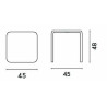 Tavolino 45x45 Polipropilene Antracite Moia