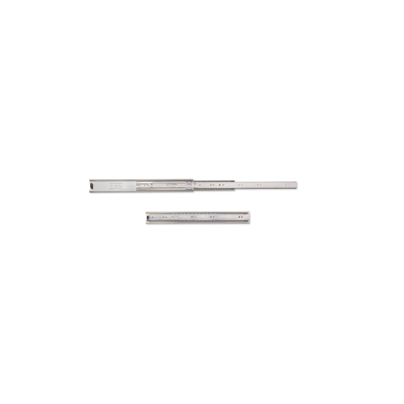 Set di guide a sfera per cassetti a estrazione totale, altezza 45 mm, lunghezza 400 mm, Acciaio, Zincato bianco