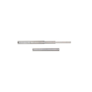 Set di guide a sfera per cassetti a estrazione totale, altezza 45 mm, lunghezza 450 mm, Acciaio, Zincato bianco