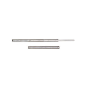 Set di guide a sfera per cassetti a estrazione totale, altezza 45 mm, lunghezza 600 mm, Acciaio, Zincato bianco