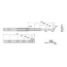 Set di guide a sfera per cassetti a estrazione totale, altezza 45 mm, lunghezza 450 mm, Acciaio, Zincato bianco