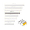 Set di guide a sfera per cassetti a estrazione totale, altezza 45 mm, lunghezza 500 mm, Acciaio, Zincato bianco