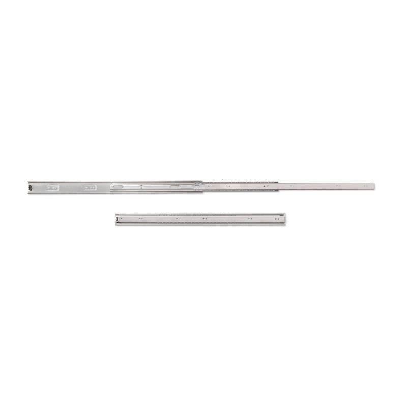 Set di guide a sfera per cassetti a estrazione totale, altezza 45 mm, L650 mm, Acciaio, Zincato bianco