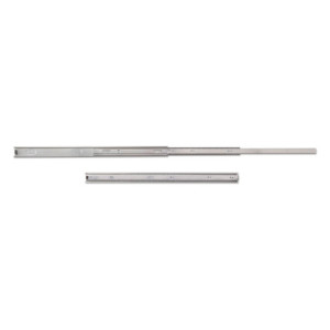 Set di guide a sfere per cassetti con estrazione totale, altezza 45 mm, lunghezza 300 mm, Acciaio, Zincato bianco