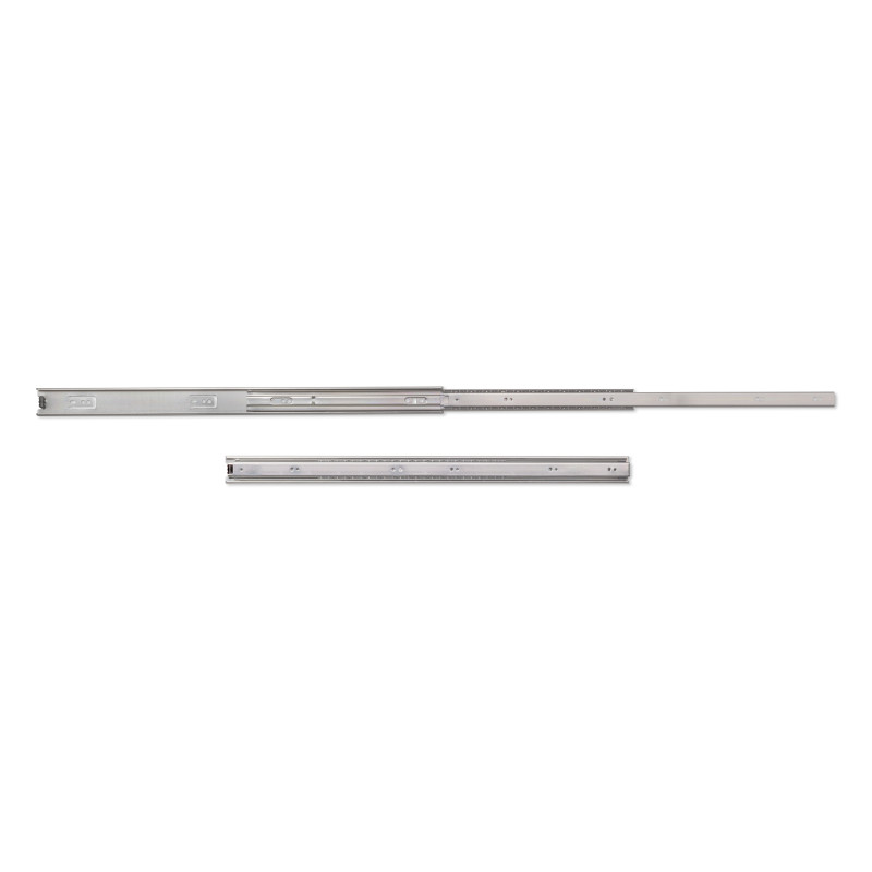 Set di guide a sfere per cassetti con estrazione totale, altezza 45 mm, lunghezza 300 mm, Acciaio, Zincato bianco