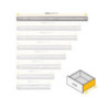Set di guide a sfere per cassetti con estrazione totale, altezza 45 mm, lunghezza 300 mm, Acciaio, Zincato bianco