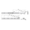 Set di guide a sfere per cassetti con estrazione totale, altezza 45 mm, lunghezza 300 mm, Acciaio, Zincato bianco