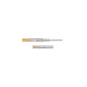 Set di guide a sfere per cassetti con estrazione totale e chiusura soft, altezza 45 mm, lunghezza 350 mm, Acciaio, Zincato