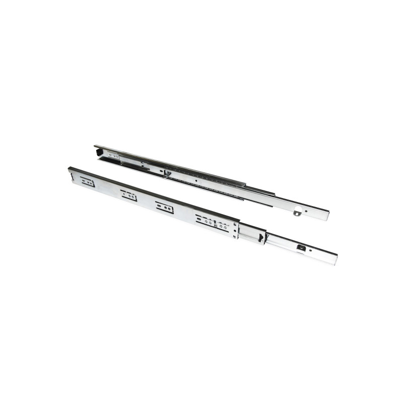 Set di guide a sfere per cassetti con estrazione totale e chiusura soft, altezza 45 mm, lunghezza 300 mm, Acciaio, Zincato