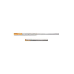 Set di guide a sfere per cassetti con estrazione totale e chiusura soft, altezza 45 mm, lunghezza 450 mm, Acciaio, Zincato