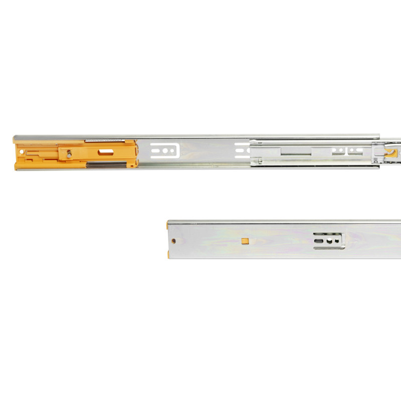 Set di guide a sfere per cassetti con estrazione totale e chiusura soft, altezza 45 mm, lunghezza 450 mm, Acciaio, Zincato