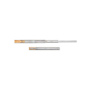 Set di guide a sfere per cassetti con estrazione totale e chiusura soft, altezza 45 mm, lunghezza 500 mm, Acciaio, Zincato