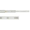 Set di guide a sfere per cassetti con estrazione totale e chiusura soft, altezza 45 mm, lunghezza 650 mm, Acciaio, Zincato