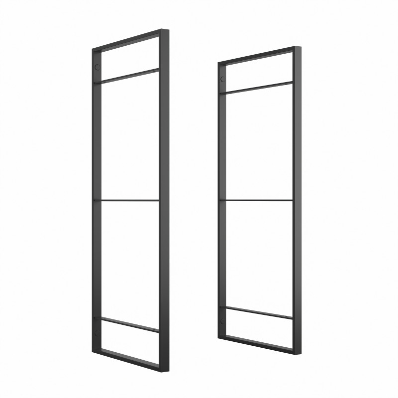 Set di telai per scaffali Lader, altezza 1150 mm, Acciaio, Verniciato nero