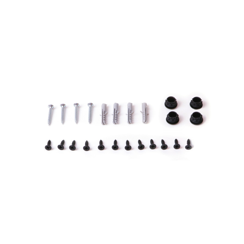 Set di telai per scaffali Lader, altezza 1150 mm, Acciaio, Verniciato nero