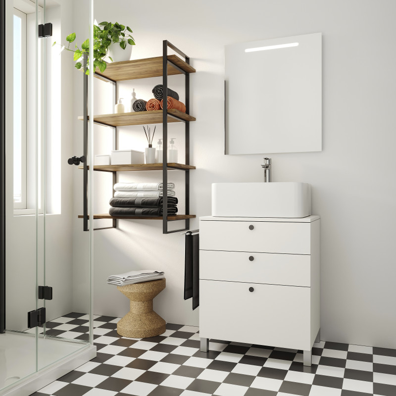 Set di telai per scaffali Lader, altezza 1790 mm, Acciaio, Verniciato nero