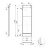 Kit di scaffali Lader con struttura e ripiani, altezza 1150 mm, Acciaio, Verniciato nero e Legno