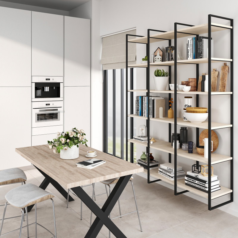 Multipresa estraibile Vertikal, 3 prese Schuko, 2 USB tipo A, Tecnoplastica e Alluminio, Verniciato bianco
