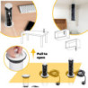 Multipresa estraibile Vertikal, 3 prese Schuko, 2 USB tipo A, Tecnoplastica e Alluminio, Verniciato nero