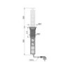 Multipresa estraibile Vertikal, 3 prese Schuko, 2 USB tipo A, Tecnoplastica e Alluminio, Verniciato nero