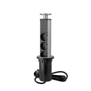 Luce LED Kraz ricaricabile via USB con sensore di movimento, Luce Bianco naturale 4.000K, Tecnoplastica, Grigio metallizza