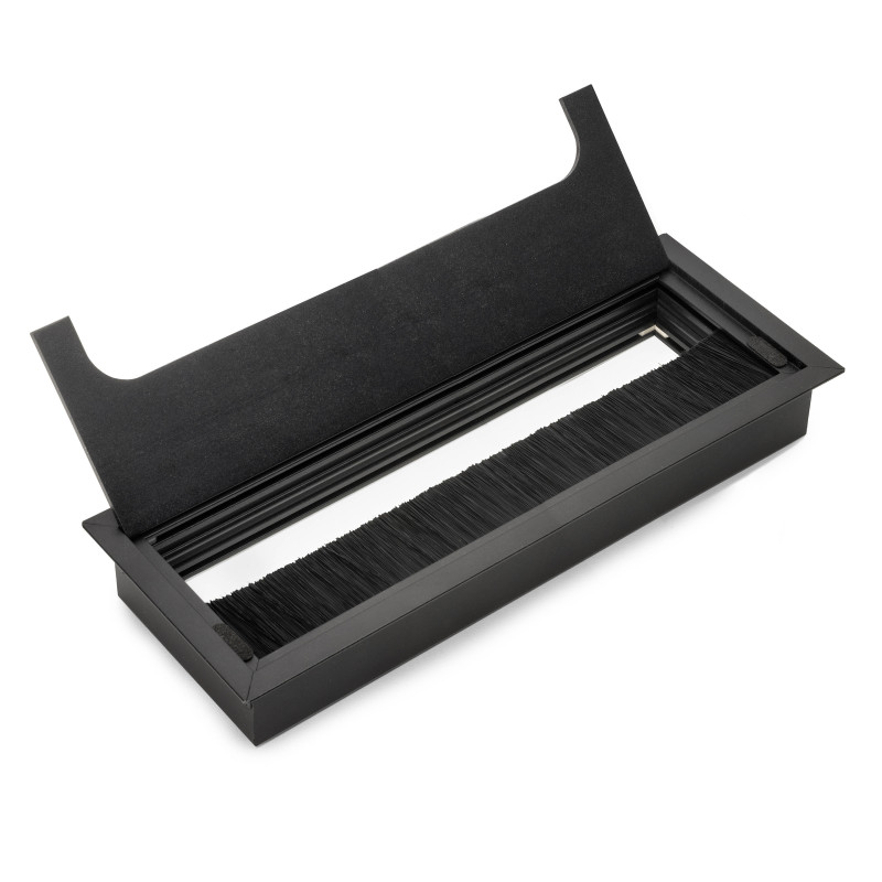 Multipresa estraibile Vertikal, 3 prese Schuko, 1 USB Tipo A, 1 USB Tipo C, Tecnoplastica e Alluminio, Grigio metallizzata