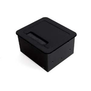 Multiconnettore da tavolo Atom 26 Lite, 225x111 mm, 2 prese Schuko, 1 USB Tipo A, 1 USB Tipo C, Zama-Acciaio-Plastica, Bia