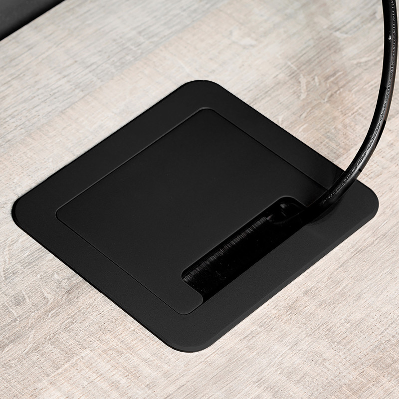 Multiconnettore da tavolo Atom 26 Lite, 225x111 mm, 2 prese Schuko, 1 USB Tipo A, 1 USB Tipo C, Zama-Acciaio-Plastica, Bia