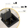 Multiconnettore da tavolo Atom 26 Lite, 225x111 mm, 2 prese Schuko, 1 USB Tipo A, 1 USB Tipo C, Zama-Acciaio-Plastica, Bia