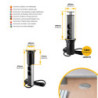 Luce LED Kraz ricaricabile via USB con sensore di movimento, Luce Bianco naturale 4.000K, Tecnoplastica, Grigio metallizza