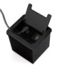 Multiconnettore da tavolo Atom 26 Lite, 225x111 mm, 2 prese Schuko, 1 USB Tipo A, 1 USB Tipo C, Zama-Acciaio-Plastica, Bia