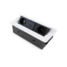 Multiconnettore da tavolo Atom 26 Lite, 225x111mm, 2 prese Schuko, 1 USB Tipo A, 1 USB Tipo C, Zama-Acciaio-Plastica, Nero