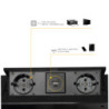 Multiconnettore da tavolo Atom 26 Lite, 225x111 mm, 2 prese Schuko, 1 USB Tipo A, 1 USB Tipo C, Zama-Acciaio-Plastica, Gri