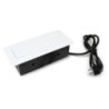 Multiconnettore da tavolo Atom 26 Lite, 225x111mm, 2 prese Schuko, 1 USB Tipo A, 1 USB Tipo C, Zama-Acciaio-Plastica, Nero