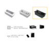 Multiconnettore da tavolo Atom 26 Lite, 225x111 mm, 2 prese Schuko, 1 USB Tipo A, 1 USB Tipo C, Zama-Acciaio-Plastica, Gri
