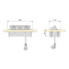 Multiconnettore da tavolo Atom 26 Lite, 225x111 mm, 2 prese Schuko, 1 USB Tipo A, 1 USB Tipo C, Zama-Acciaio-Plastica, Gri