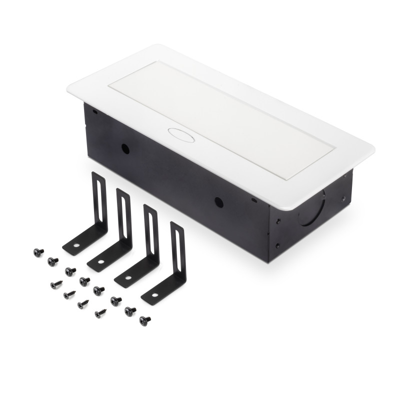 Multiconnettore Atom 26, 225x111mm, 2 prese Schuko, 1 USB Tipo A, 1 USB Tipo C, 1 RJ45, 1 HDMI, Zama-Acciaio-Plastica, Ner