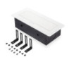 Multiconnettore Atom 26, 225x111mm, 2 prese Schuko, 1 USB Tipo A, 1 USB Tipo C, 1 RJ45, 1 HDMI, Zama-Acciaio-Plastica, Ner